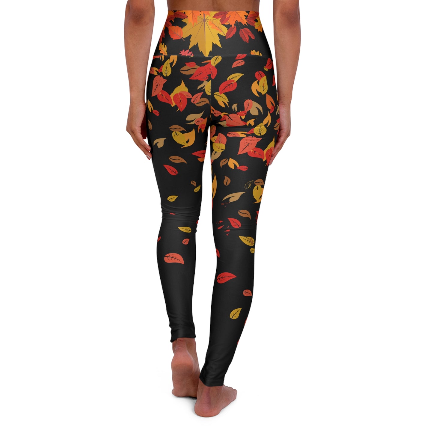 FALLing Leaves -High Waisted Yoga Leggings (AOP)
