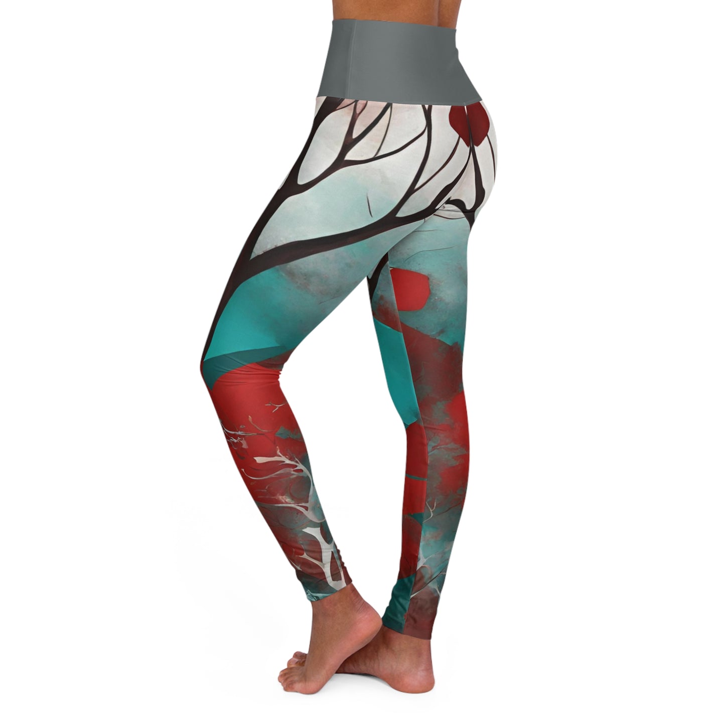 Deep Forest -High Waisted Yoga Leggings (AOP)