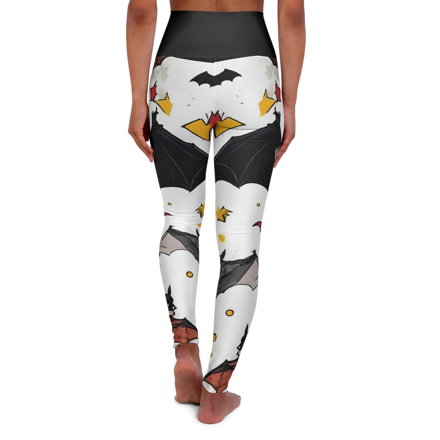 Comic Bat ~High Waisted Yoga Leggings (AOP)