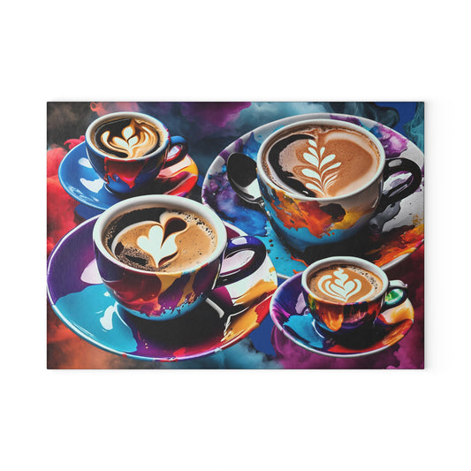 Splash of Coffee (Glass Cutting Board)