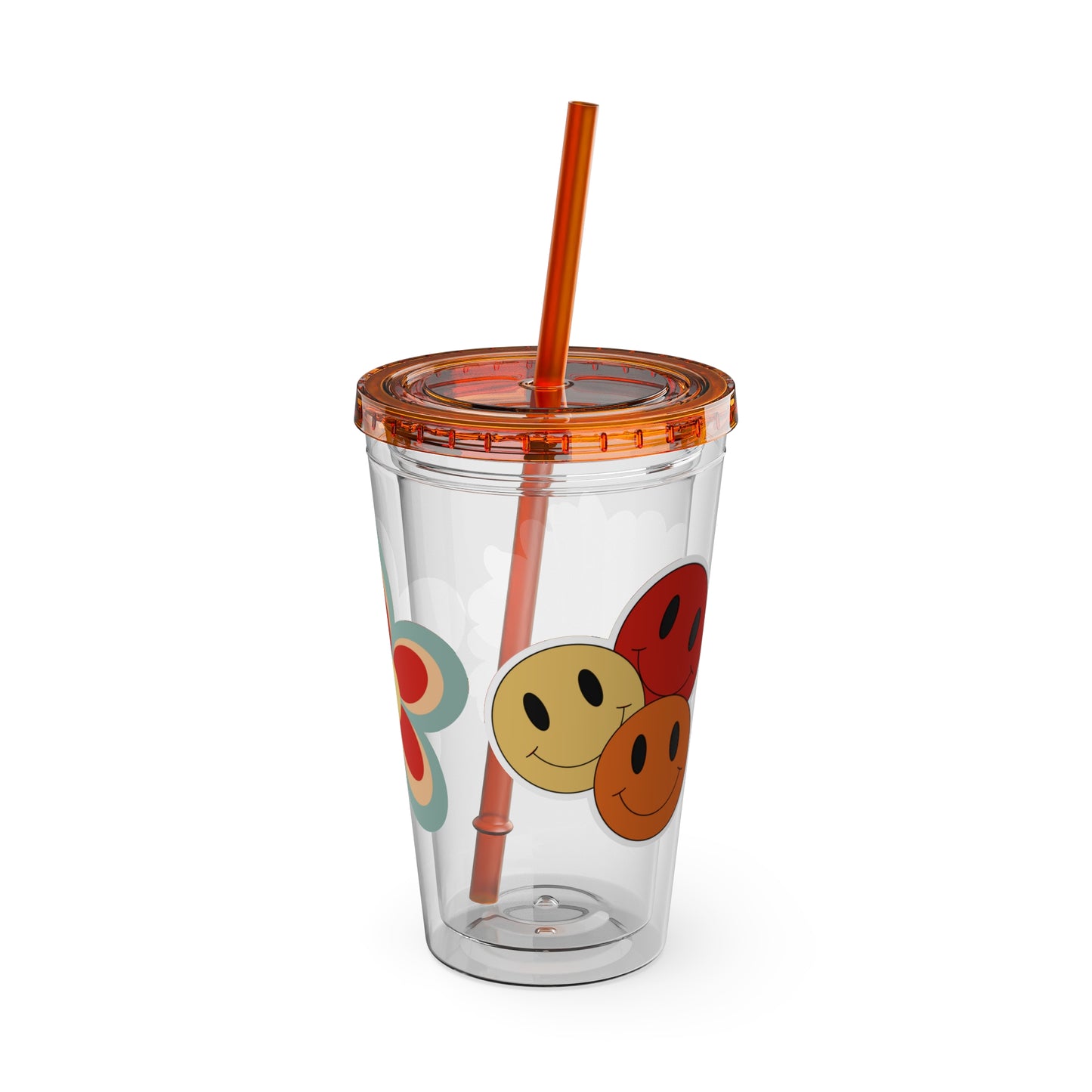 Retro Sunsplash ~Tumbler with Straw, 16oz