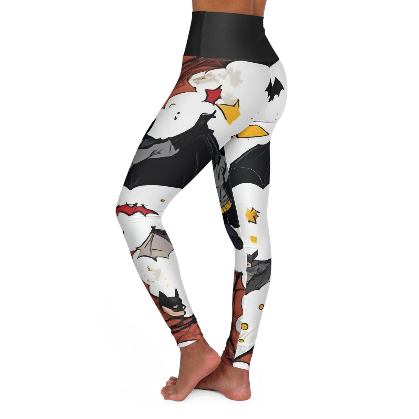 Comic Bat ~High Waisted Yoga Leggings (AOP)