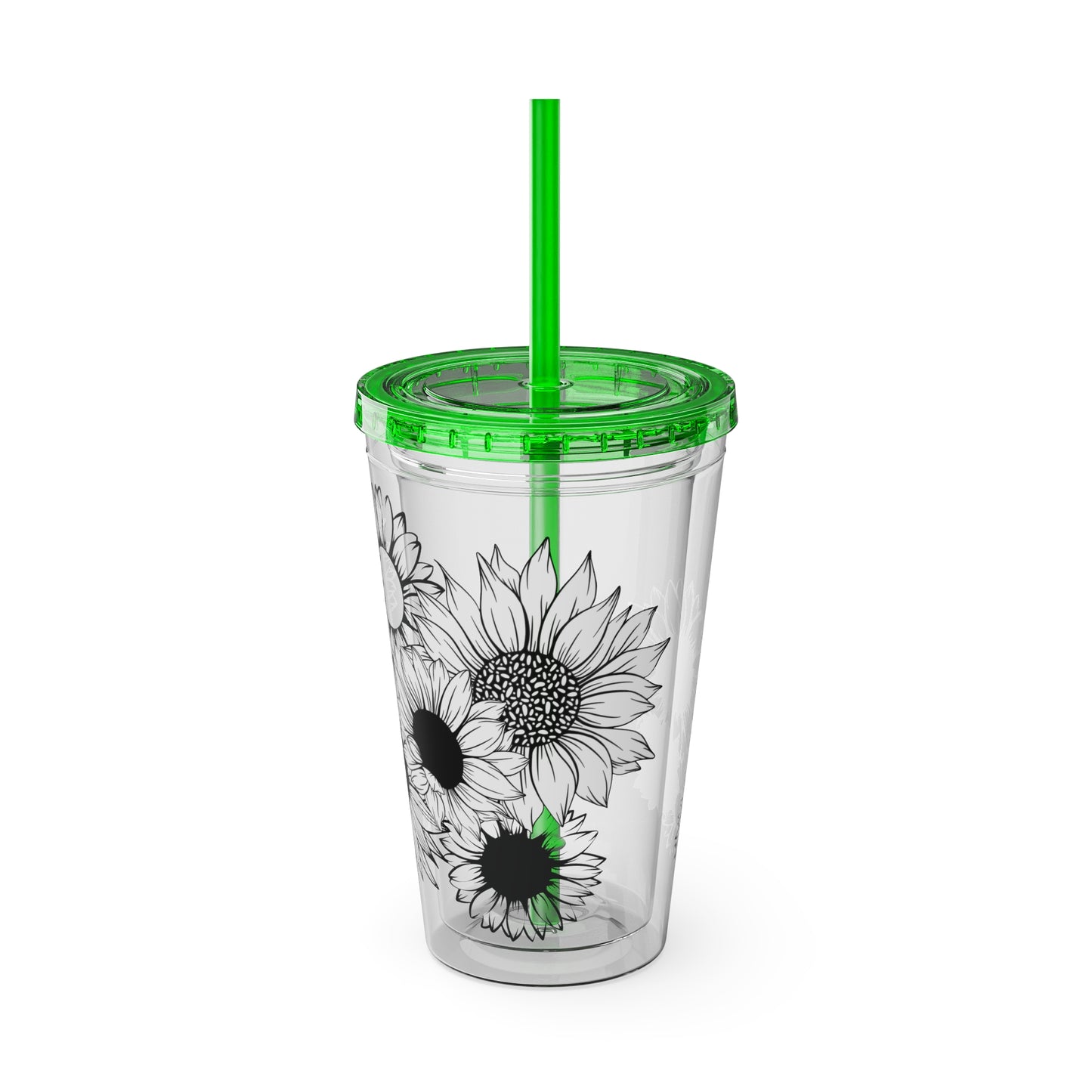 Sunflower Sunsplash ~Tumbler with Straw, 16oz