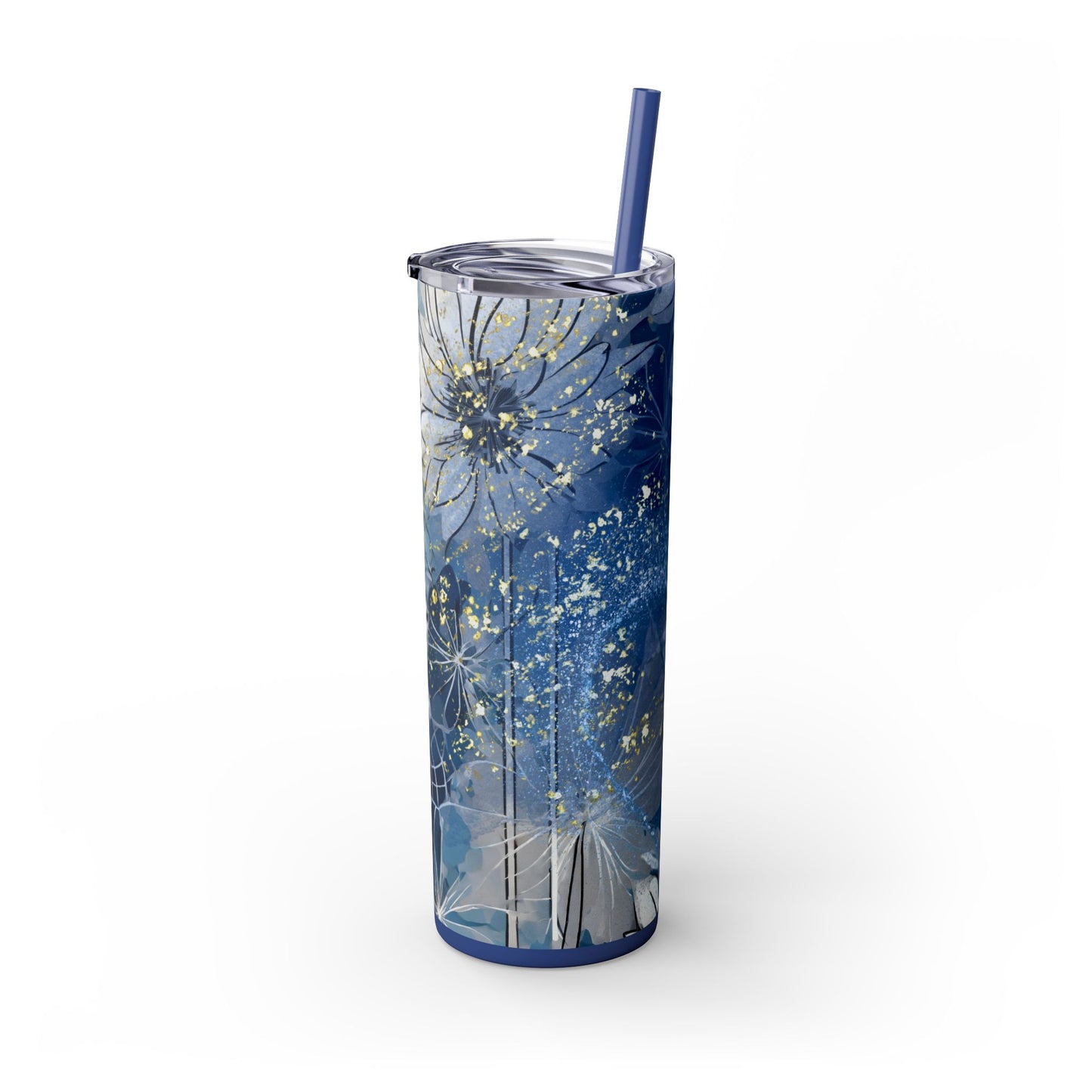 Winter Frost ~Skinny Tumbler with Straw, 20oz