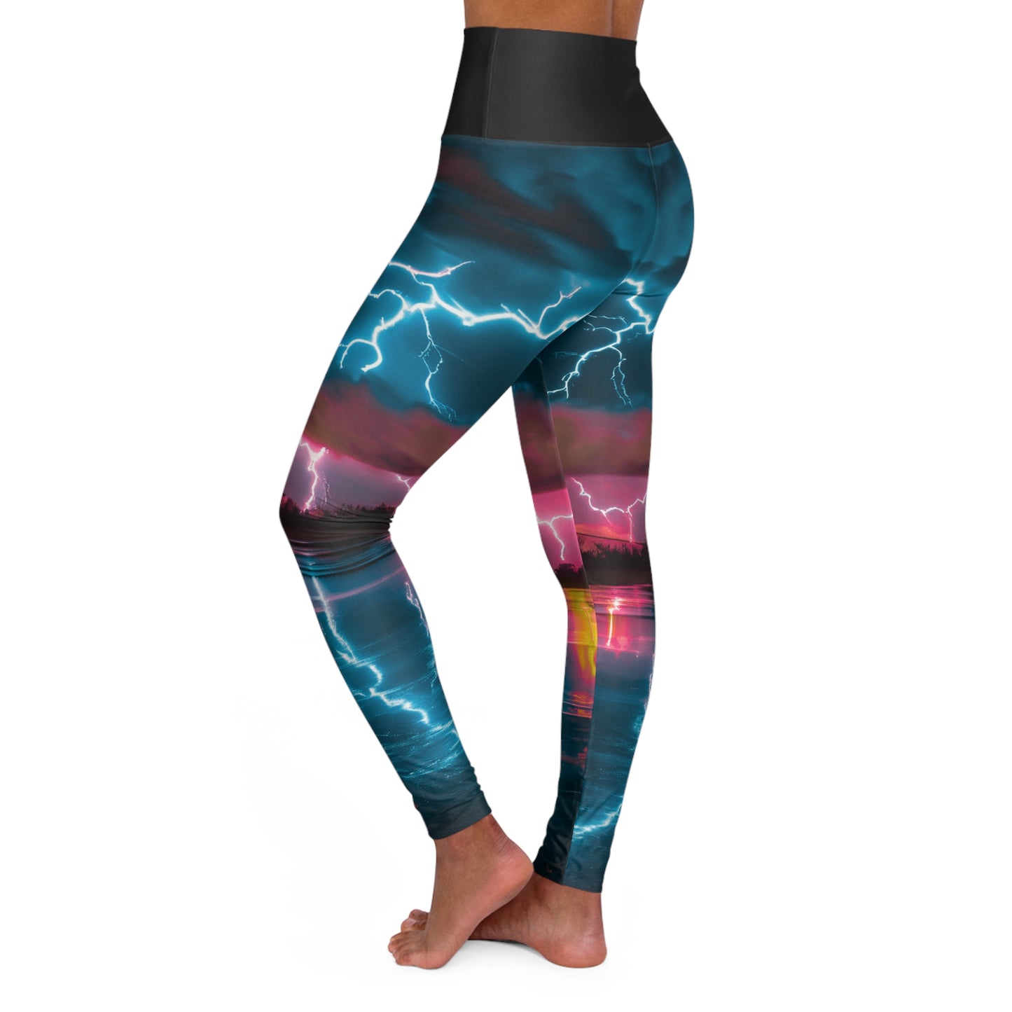Energy High Waisted Yoga Leggings (AOP)