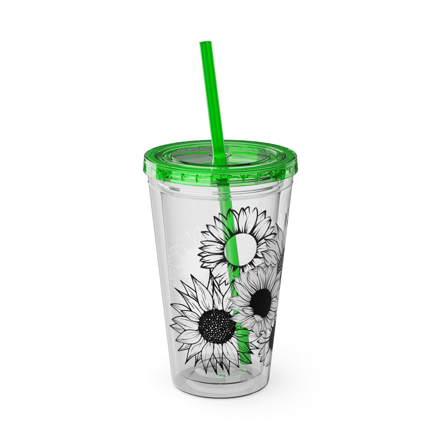 Sunflower Sunsplash ~Tumbler with Straw, 16oz
