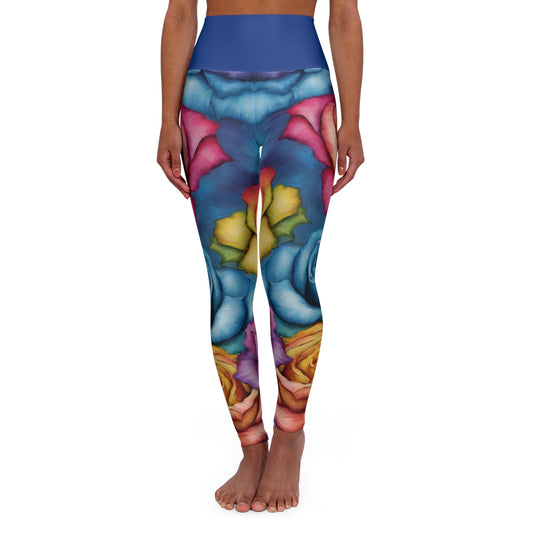 Roses ~High Waisted Yoga Leggings (AOP)
