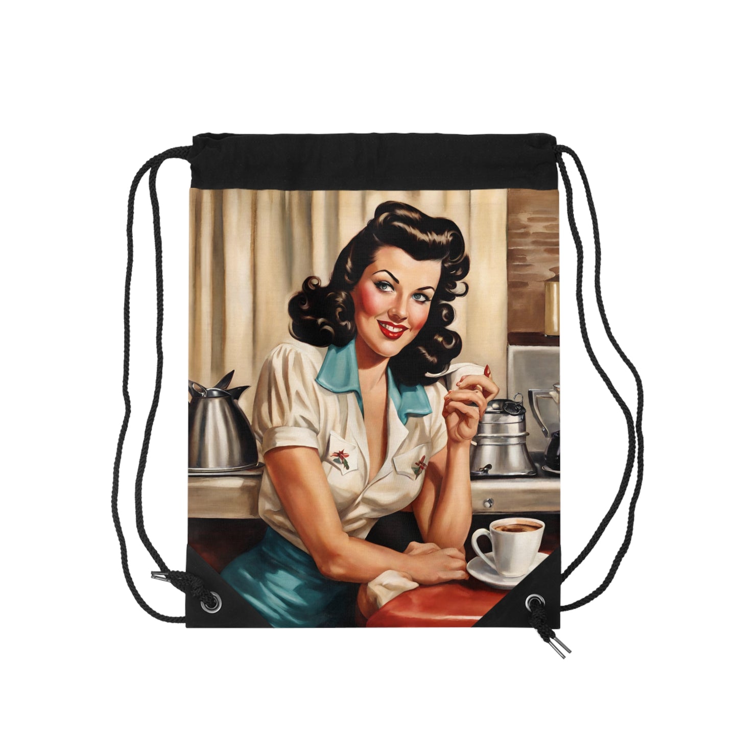 Vintage Ladies Drawstring Bag