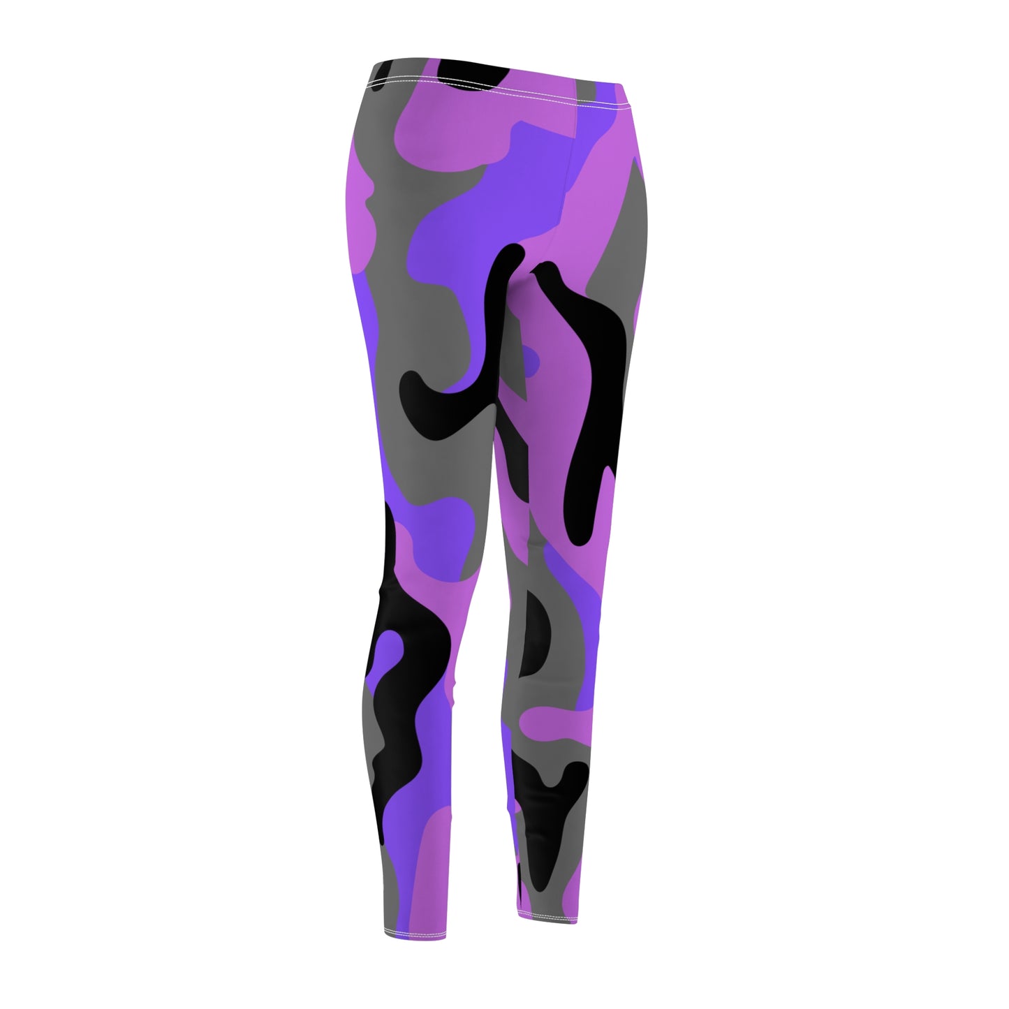 Purple Camo Women's Cut & Sew Casual Leggings