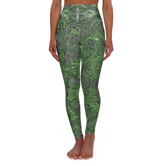 Green Dream ~High Waisted Yoga Leggings (AOP)