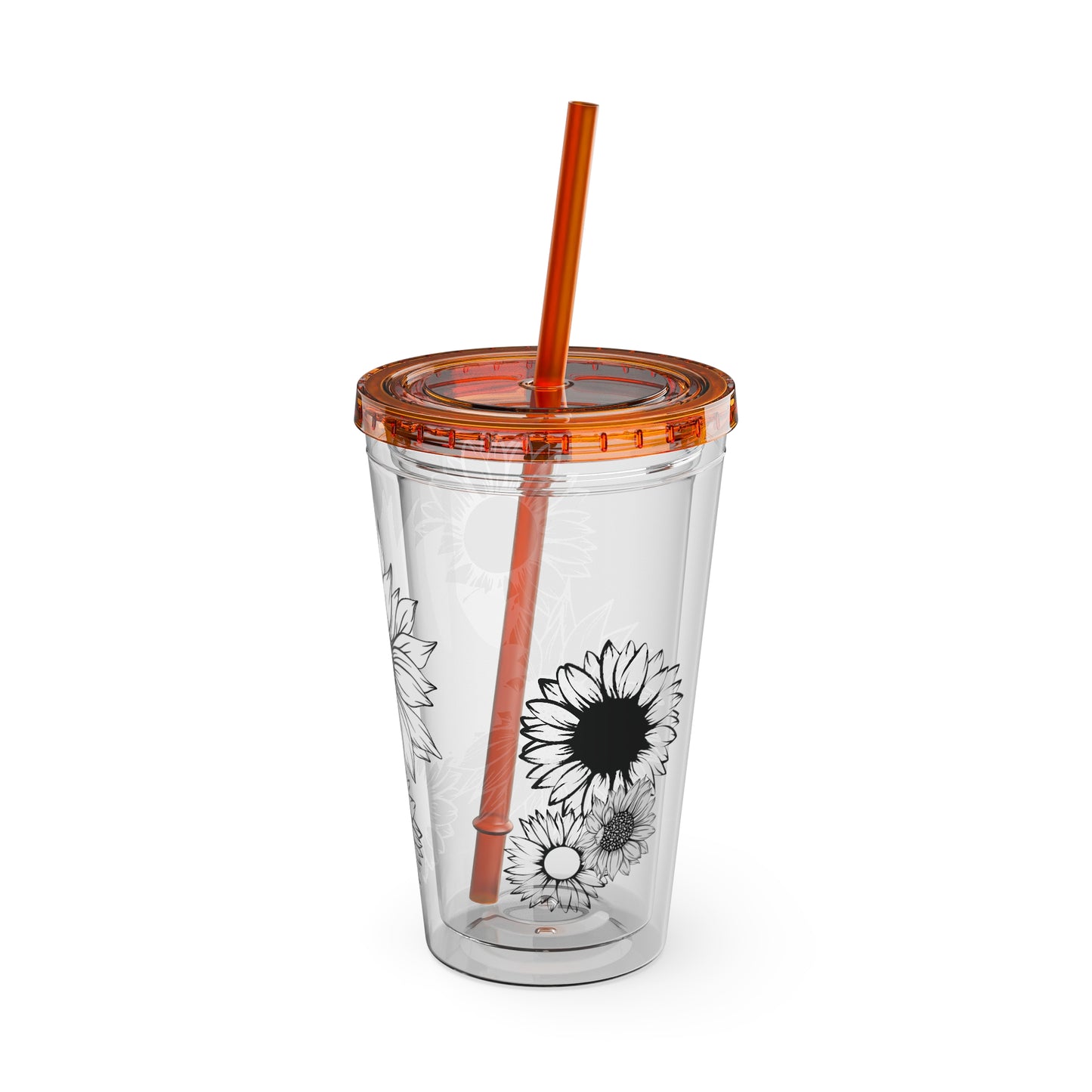 Sunflower Sunsplash ~Tumbler with Straw, 16oz