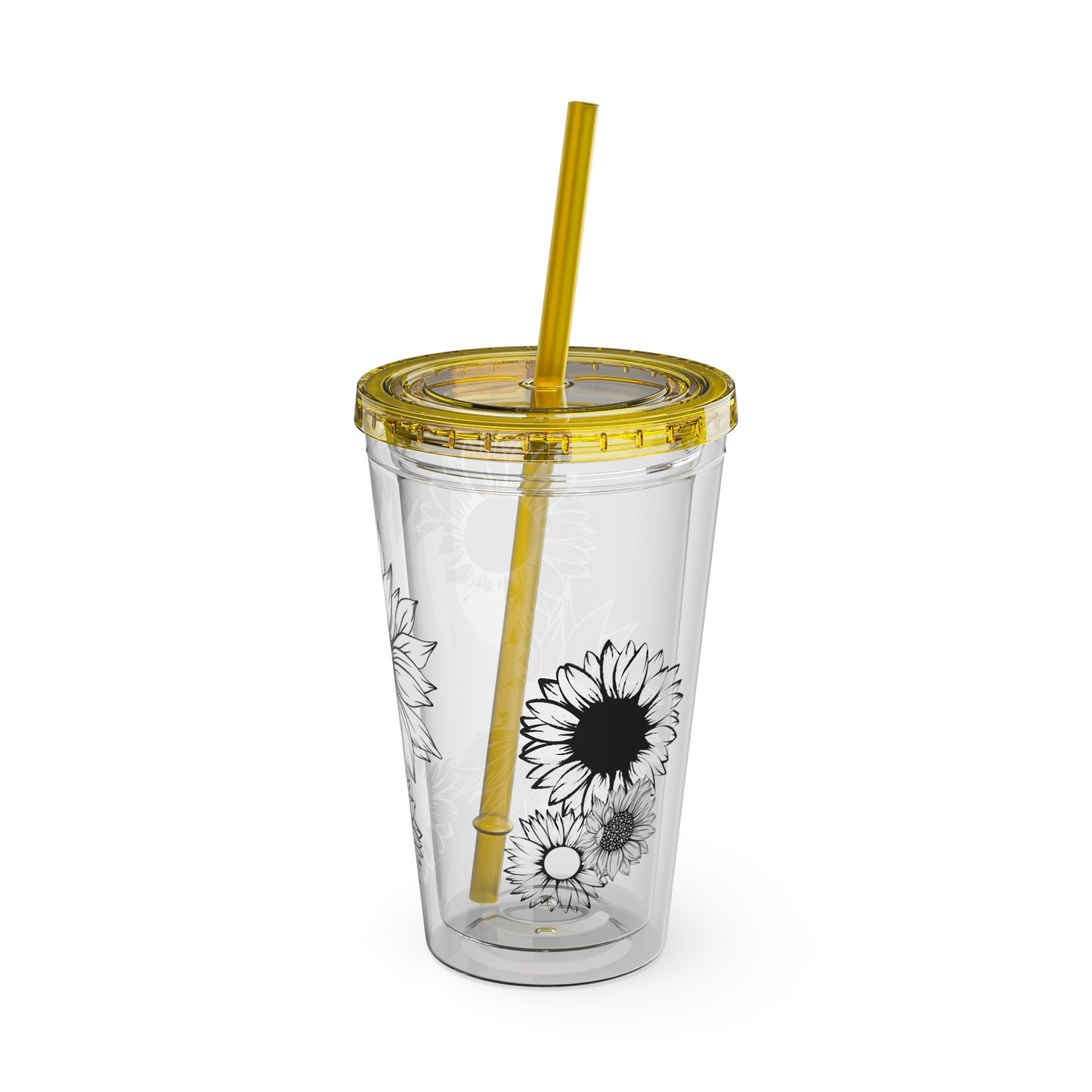 Sunflower Sunsplash ~Tumbler with Straw, 16oz