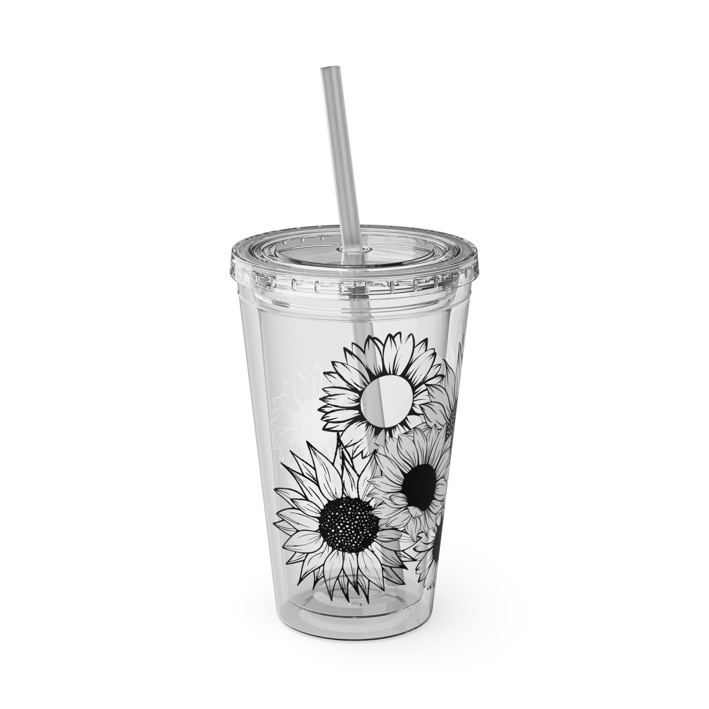Sunflower Sunsplash ~Tumbler with Straw, 16oz