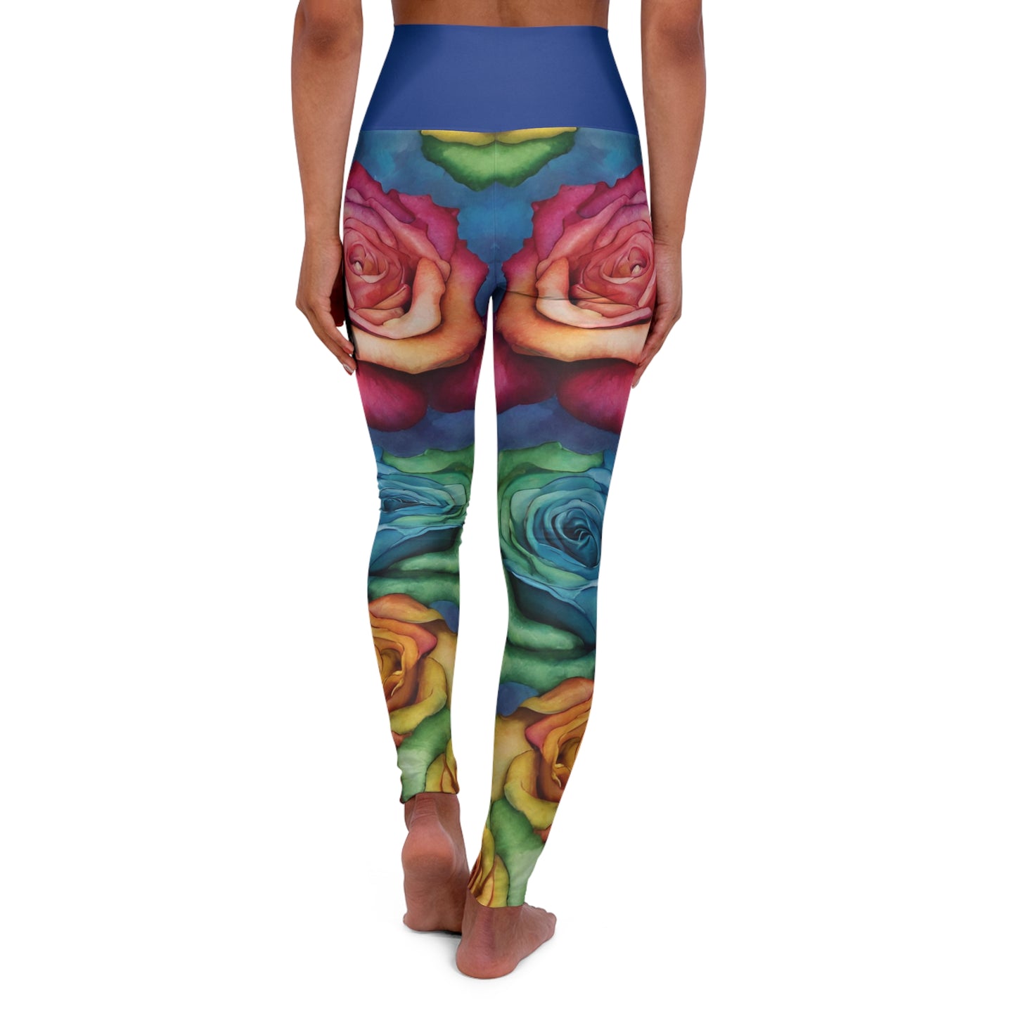 Roses ~High Waisted Yoga Leggings (AOP)