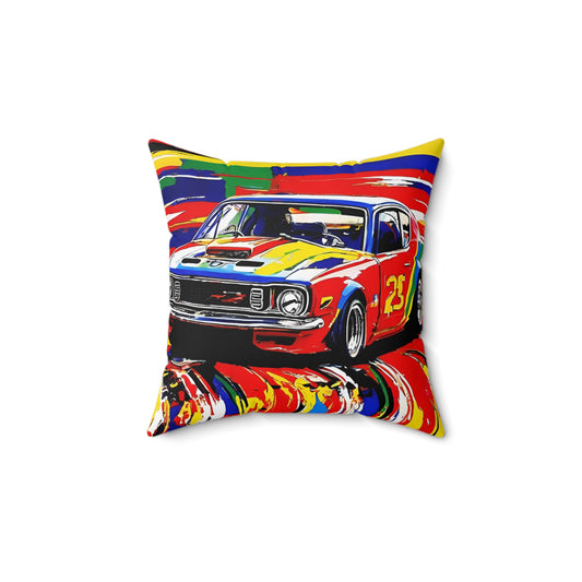 Race Day (Spun Polyester Square Pillow)