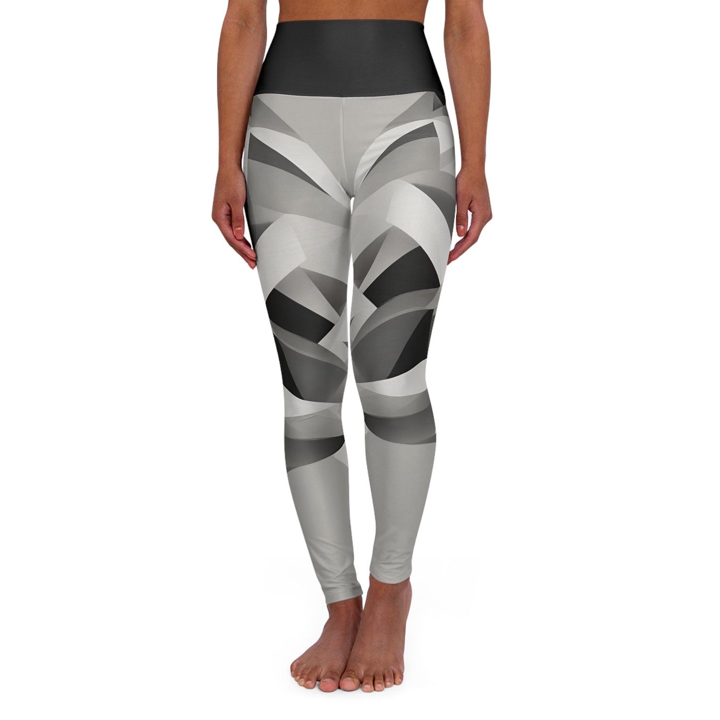 GeoBlack ~High Waisted Yoga Leggings (AOP)
