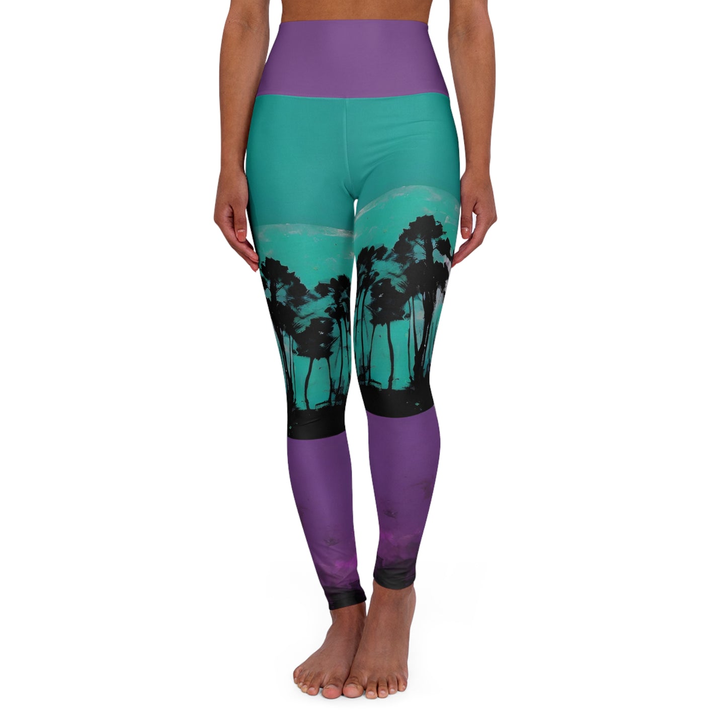 Tropic Vibe ~High Waisted Yoga Leggings (AOP)