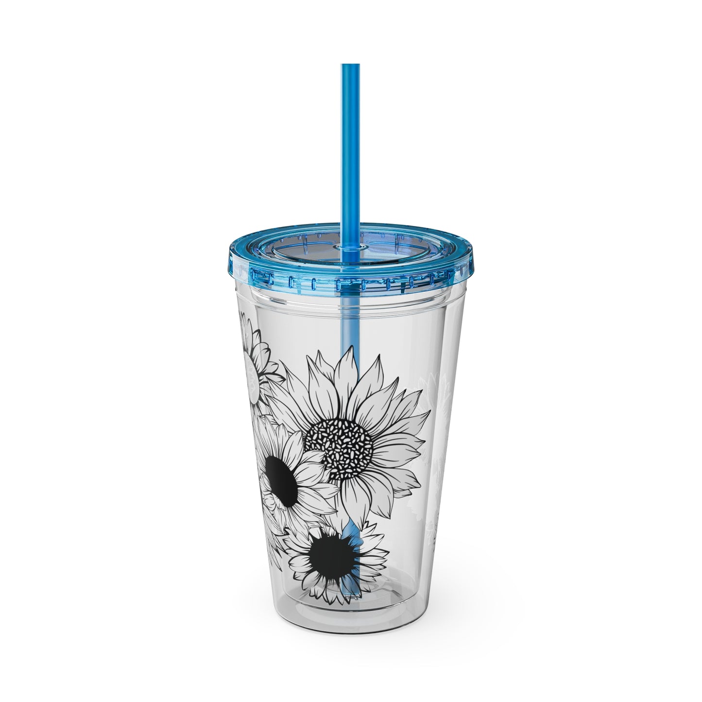 Sunflower Sunsplash ~Tumbler with Straw, 16oz