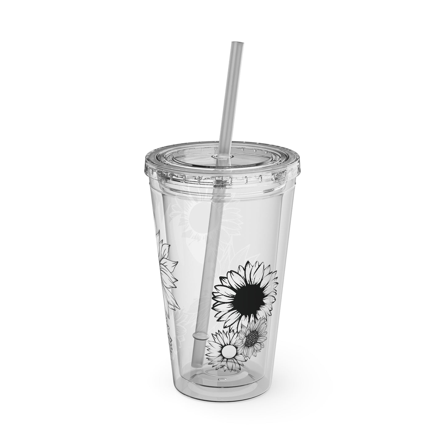 Sunflower Sunsplash ~Tumbler with Straw, 16oz