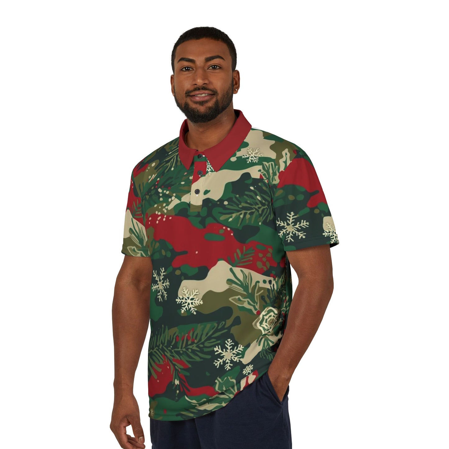 Christmas Camo Polo