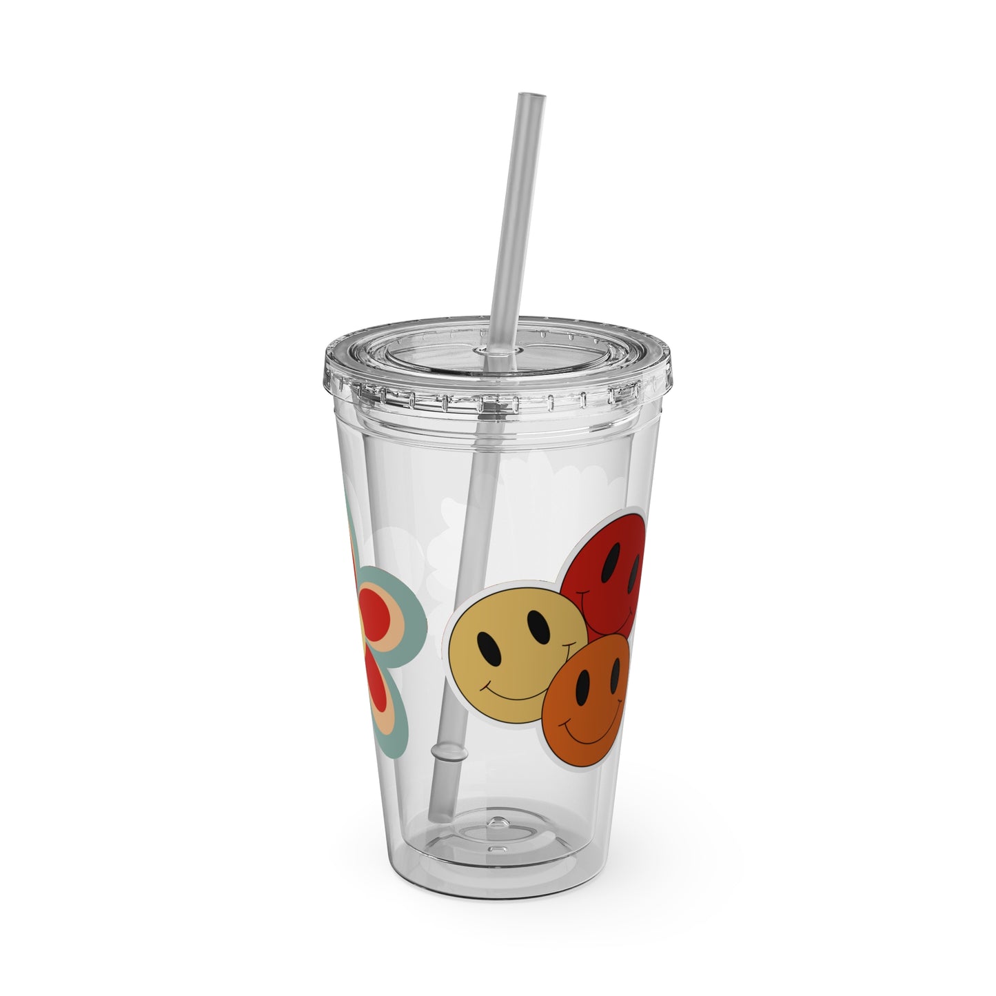 Retro Sunsplash ~Tumbler with Straw, 16oz