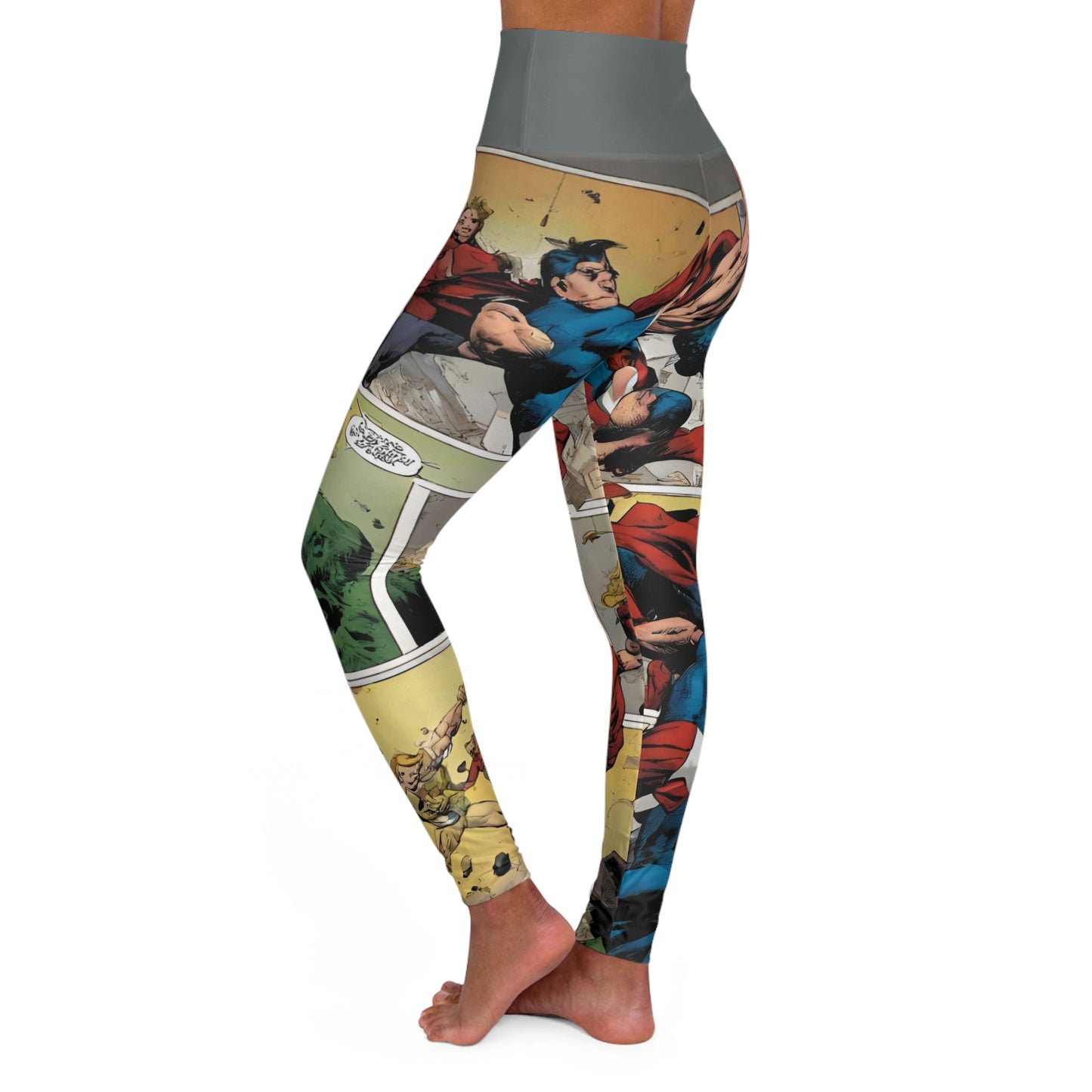 Comic Hero ~High Waisted Yoga Leggings (AOP)