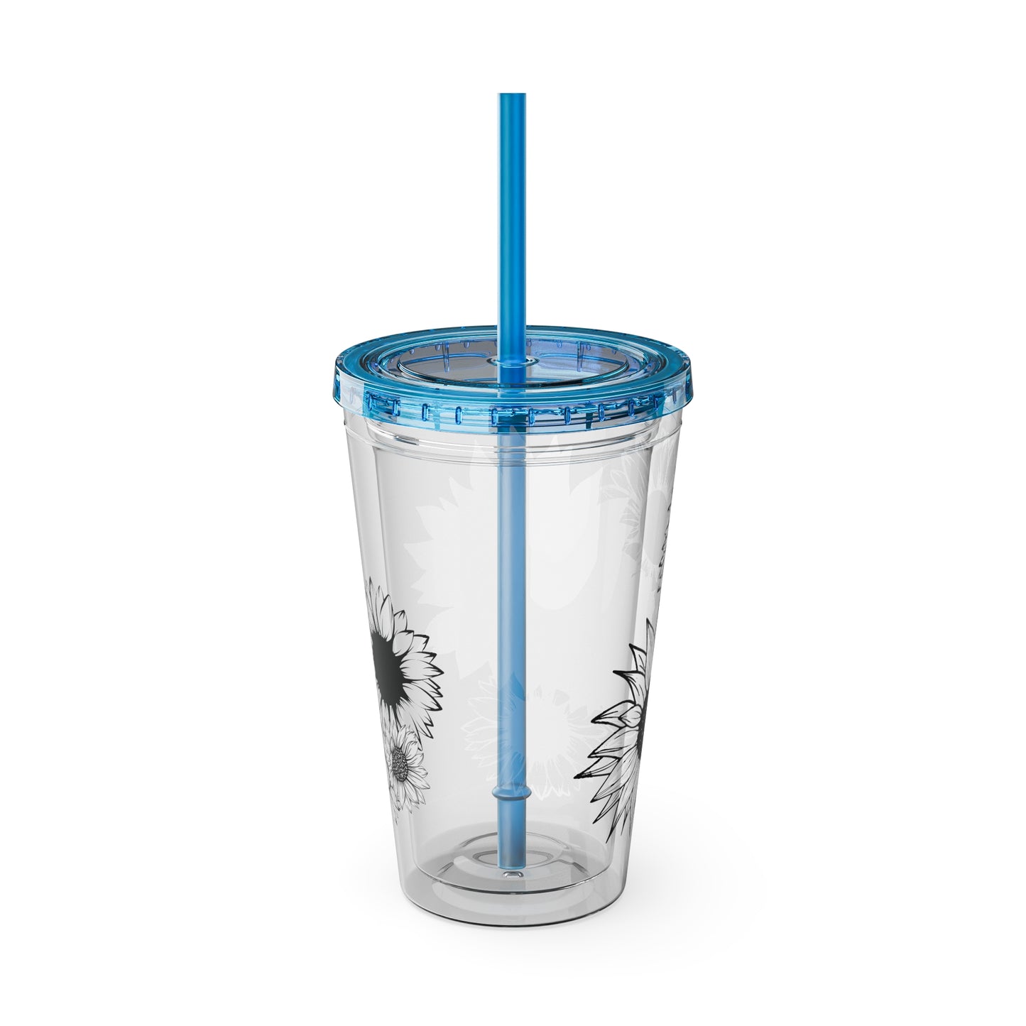 Sunflower Sunsplash ~Tumbler with Straw, 16oz