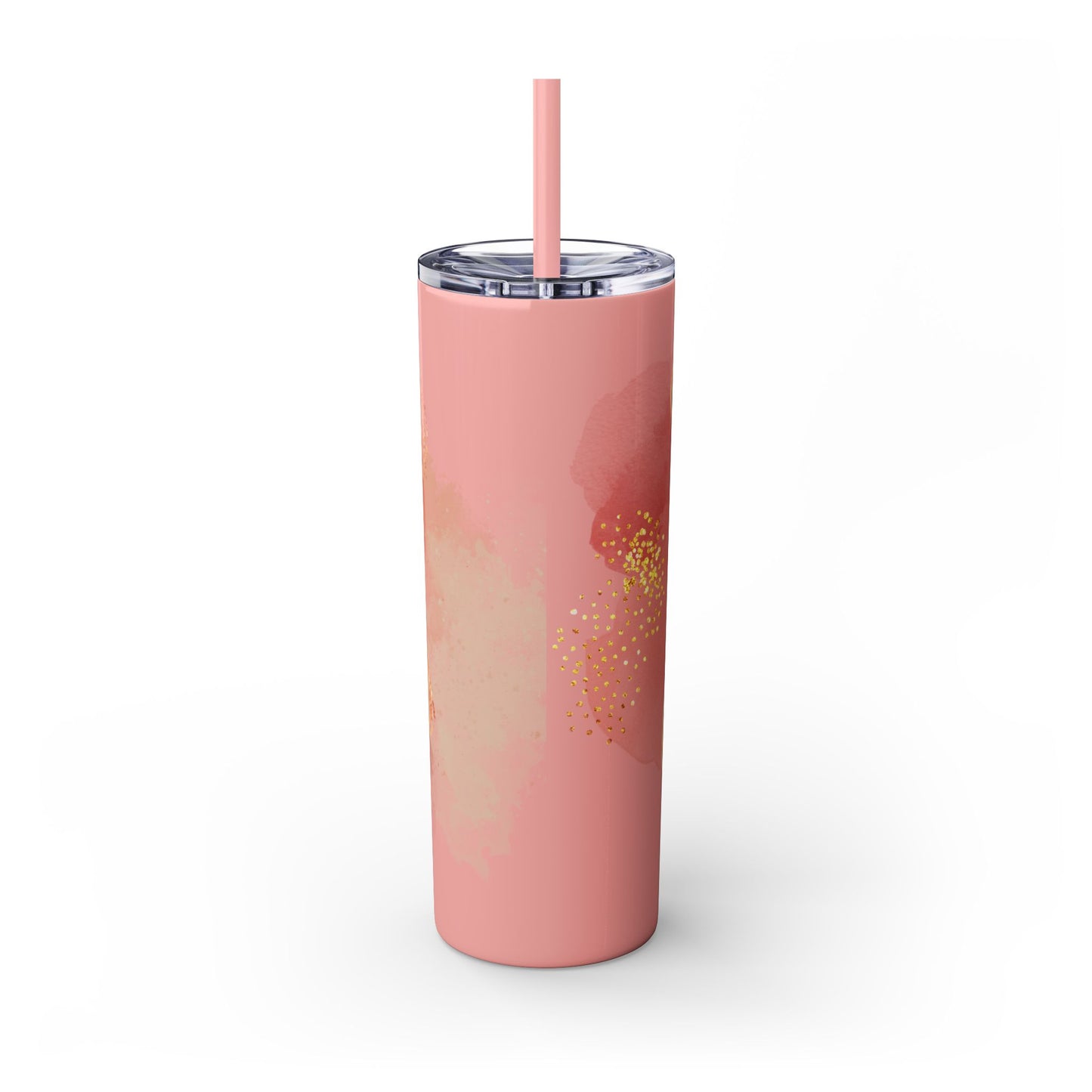 Rose ~Skinny Tumbler with Straw, 20oz