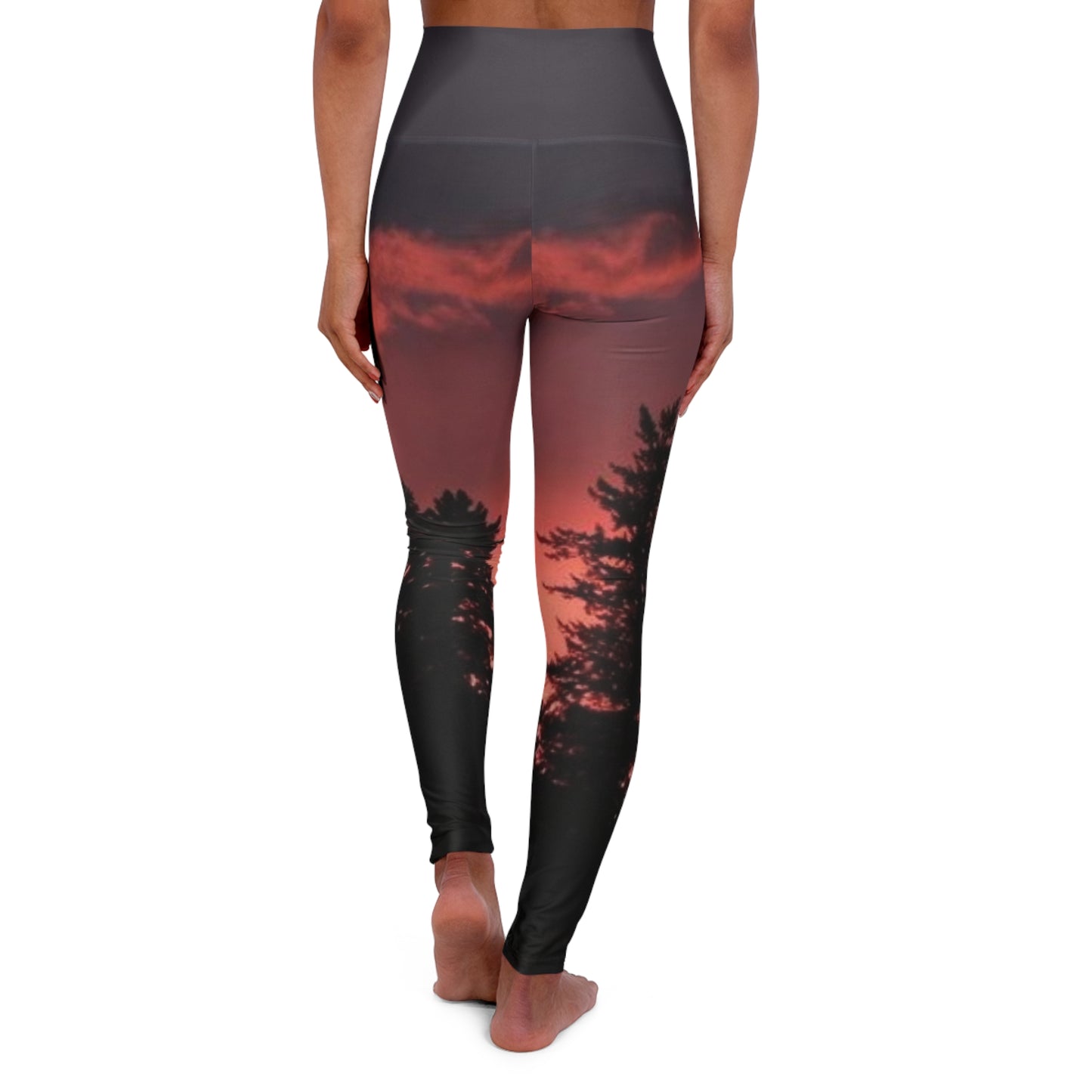 Red Dawn - High Waisted Yoga Leggings (AOP)